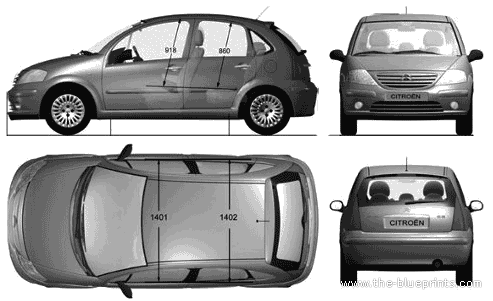 Citroen C3 - Citroen - drawings, dimensions, pictures of the car