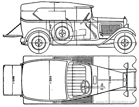 Citroen C4 Torpedo Commercial (1932) - Ситроен - чертежи, габариты, рисунки автомобиля