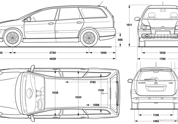 Citroen C5 Break - Citroen - drawings, dimensions, pictures of the car
