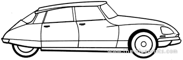 Citroen DS19 - Ситроен - чертежи, габариты, рисунки автомобиля