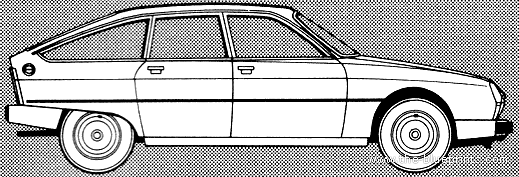 Citroen GSA Pallas (1980) - Ситроен - чертежи, габариты, рисунки автомобиля