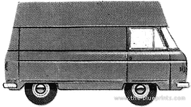 Commer FC .75 ton Van High Roof - Коммер - чертежи, габариты, рисунки автомобиля