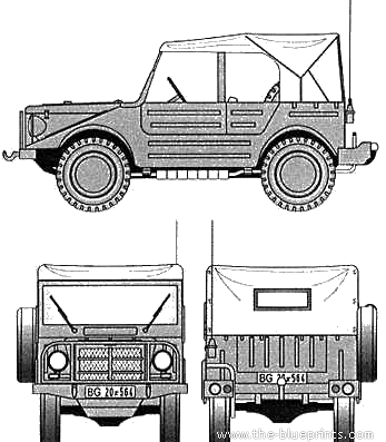 DKW Munga F-91-6 (1968) - ДКВ - чертежи, габариты, рисунки автомобиля