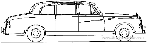 Daimler Majestic Major Limousine (1963) - Даймлер - чертежи, габариты, рисунки автомобиля