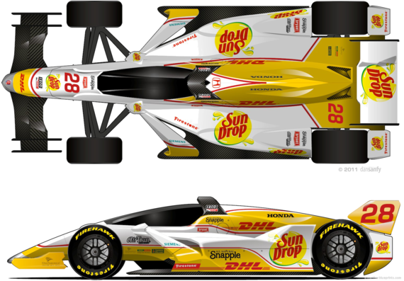 Dallara DW12 Indycar Closed Cockpit Concepts (2012) - Разные автомобили - чертежи, габариты, рисунки автомобиля