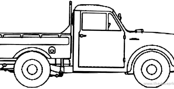 Datsun 122 Pick-up (1956) - Datsun - drawings, dimensions, pictures of the car