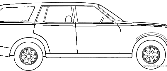 Datsun 180B Bluebird 610 Wagon - Датсун - чертежи, габариты, рисунки автомобиля