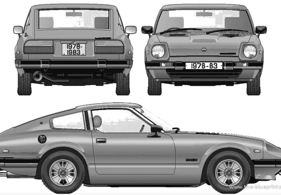 Datsun 280ZX Fairlady (1980) - Datsun - drawings, dimensions, pictures of the car