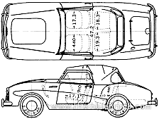 Datsun Fairlady 213SPL (1962) - Датсун - чертежи, габариты, рисунки автомобиля