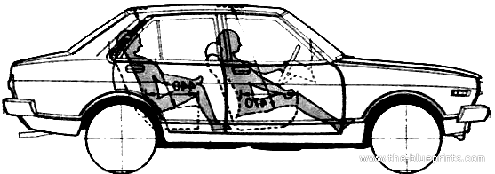 Datsun Sunny B110 (1981) - Датсун - чертежи, габариты, рисунки автомобиля