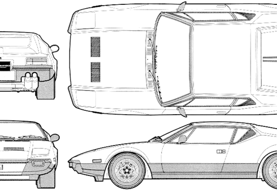 DeTomaso Pantera - DeTomaso - drawings, dimensions, pictures of the car