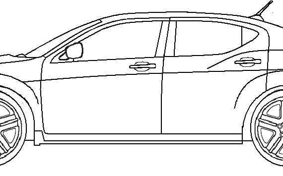 Dodge Avenger RT (2007) - Додж - чертежи, габариты, рисунки автомобиля
