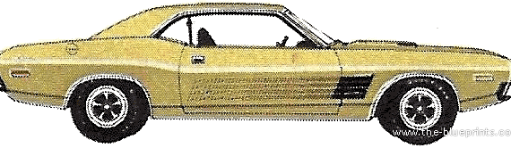 Dodge Challenger Rallye (1974) - Додж - чертежи, габариты, рисунки автомобиля