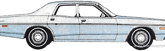 Dodge Coronet Custom 4-Door Sedan (1974) - Dodge - drawings, dimensions, pictures of the car