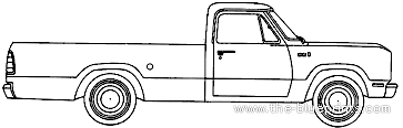 Dodge D100 Pick-up Regular Cab (1976) - Dodge - drawings, dimensions, pictures of the car
