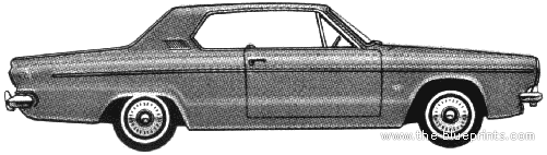 Dodge Dart 2-Door Hardtop (1963) - Додж - чертежи, габариты, рисунки автомобиля