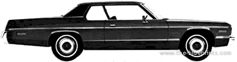 Dodge Monaco 2-Door Hardtop (1975) - Додж - чертежи, габариты, рисунки автомобиля
