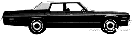 Dodge Monaco 4-Door Sedan (1975) - Додж - чертежи, габариты, рисунки автомобиля