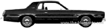 Dodge Monaco Brougham 2-Door Hardtop (1977) - Додж - чертежи, габариты, рисунки автомобиля