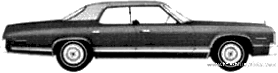 Dodge Monaco Brougham 4-Door Hardtop (1974) - Додж - чертежи, габариты, рисунки автомобиля