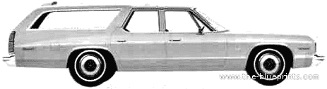 Dodge Monaco Wagon (1975) - Додж - чертежи, габариты, рисунки автомобиля