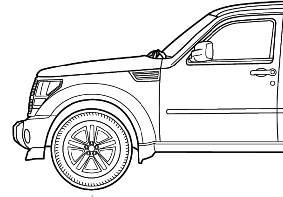 Dodge Nitro (2011) - Додж - чертежи, габариты, рисунки автомобиля