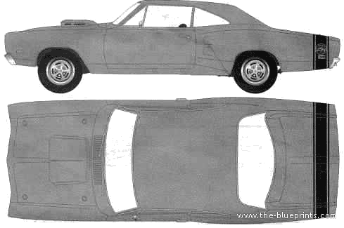 Dodge Super Bee (1969) - Dodge - drawings, dimensions, pictures of the car