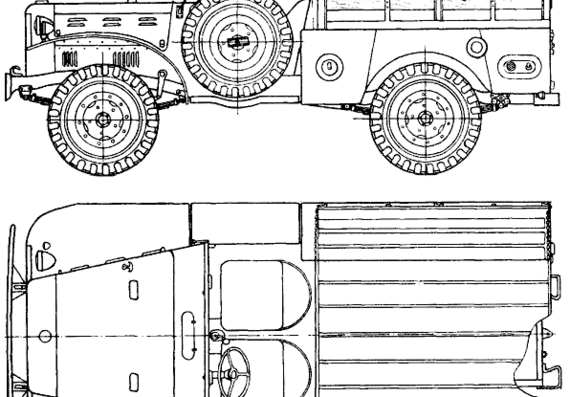 Dodge WC-51 - Додж - чертежи, габариты, рисунки автомобиля