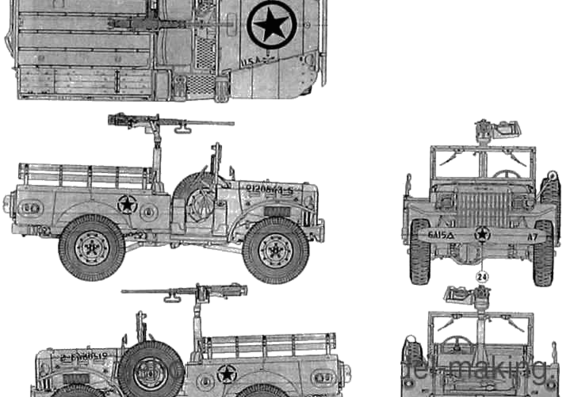 Dodge WC-51 4x4 - Dodge - drawings, dimensions, pictures of the car