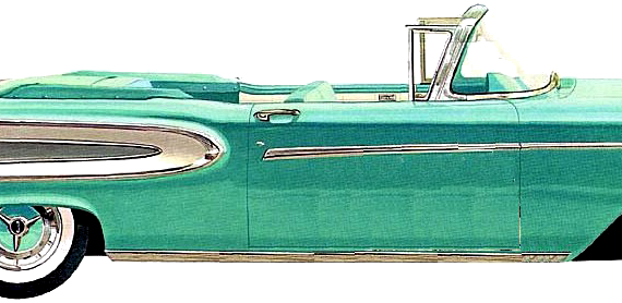 Edsel Citation Convertible (1958) - Разные автомобили - чертежи, габариты, рисунки автомобиля