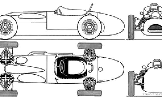 Ferguson P99 F1 GP (1961) - Разные автомобили - чертежи, габариты, рисунки автомобиля