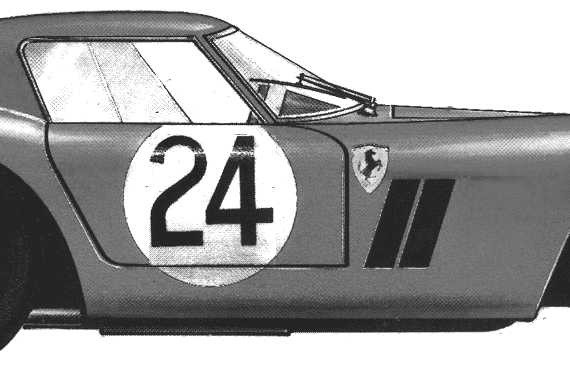 Ferrari 250GTO Le Mans (1962) - Феррари - чертежи, габариты, рисунки автомобиля