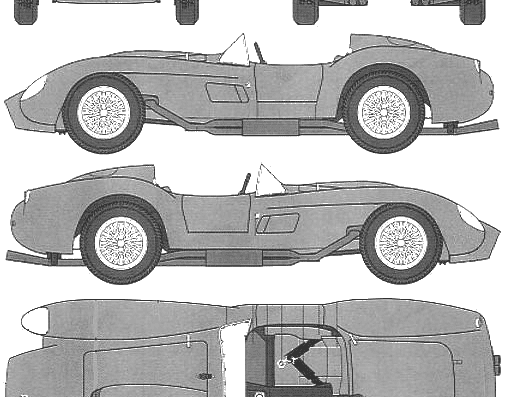 Ferrari 250TR Testarossa (1958) - Ferrari - drawings, dimensions, pictures of the car