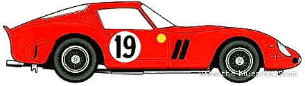 Ferrari 250 GTO - Феррари - чертежи, габариты, рисунки автомобиля