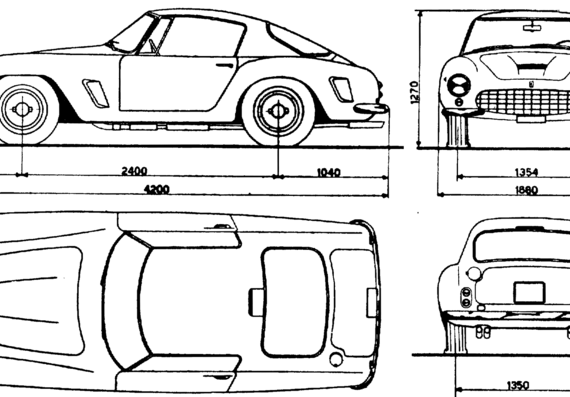 Ferrari 250 GT Berlinetta Spider (1960) - Ferrari - drawings, dimensions, pictures of the car