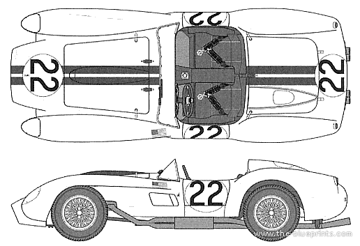 Ferrari 250 Testarossa Le Mans (1958) - Ferrari - drawings, dimensions, pictures of the car