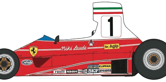 Ferrari 312T F1 GP (1976) - Ferrari - drawings, dimensions, pictures of the car
