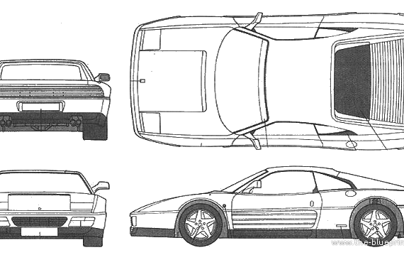 Ferrari 348tb - Ferrari - drawings, dimensions, pictures of the car