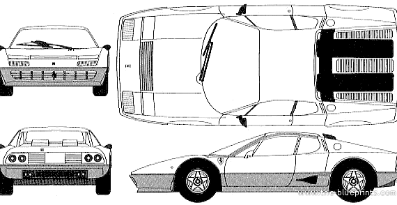Ferrari 512BB - Ferrari - drawings, dimensions, pictures of the car