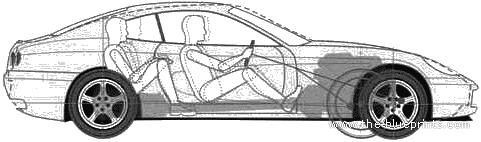 Ferrari 612 Scaglietti (2006) - Ferrari - drawings, dimensions, pictures of the car