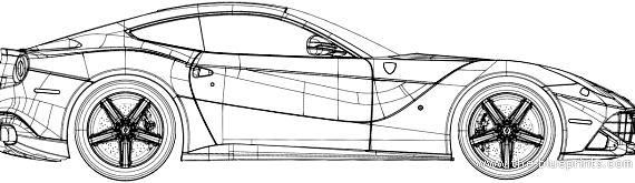 Ferrari F12berlinetta (2012) - Феррари - чертежи, габариты, рисунки автомобиля