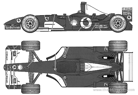 Ferrari F2003-GA Japanese GP (2003) - Феррари - чертежи, габариты, рисунки автомобиля