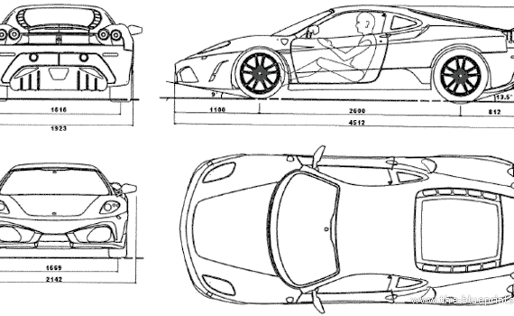 Ferrari F430 Scuderia - Ferrari - drawings, dimensions, pictures of the car
