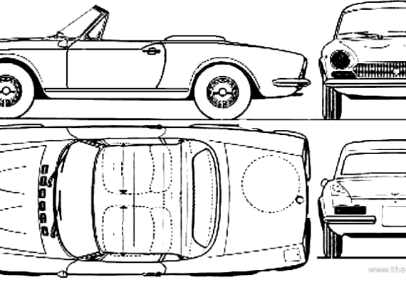 Fiat 124 Piningarina Spider 1600 (1975) - Fiat - drawings, dimensions, pictures of the car