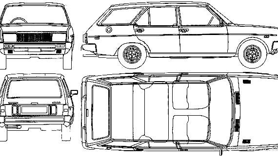 Fiat 131 Mirafiori Panorama - Fiat - drawings, dimensions, pictures of the car