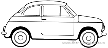 Fiat 500 (1968) - Фиат - чертежи, габариты, рисунки автомобиля