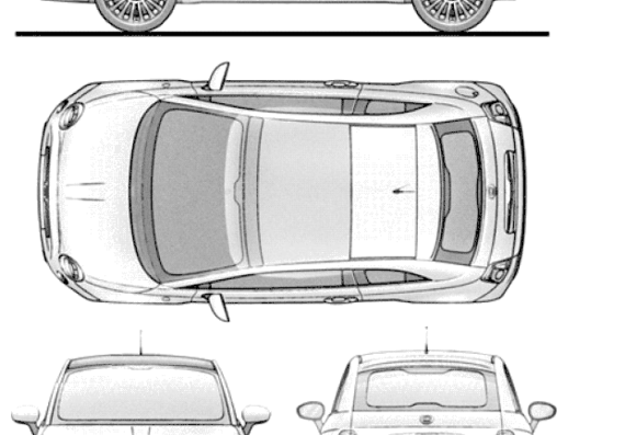 Fiat 500 (2007) - Fiat - drawings, dimensions, pictures of the car
