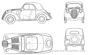 Fiat Topolino 500 (1946) - Fiat - drawings, dimensions, pictures of the car