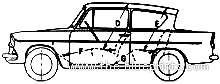Ford Anglia 105E - Форд - чертежи, габариты, рисунки автомобиля