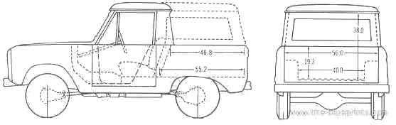 Ford Bronco (1966) - Ford - drawings, dimensions, pictures of the car